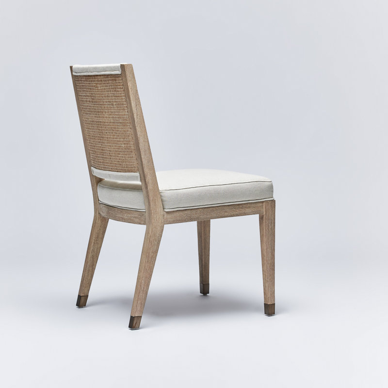 Largo Upholstered Dining Chair, White Ceruse