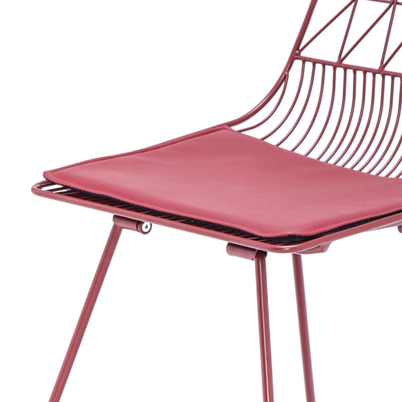 Chaises de bistro en métal Industrial, Red, Rouge
