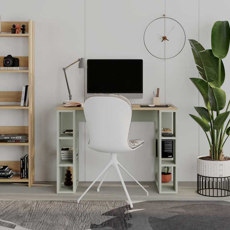 Standing Desk, Natural, Natural/Green