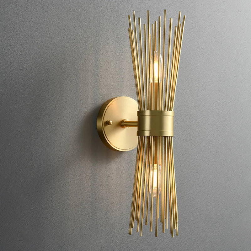 Jella Modern 2-Light Wall Sconce in Wheat-Straw Lampshade