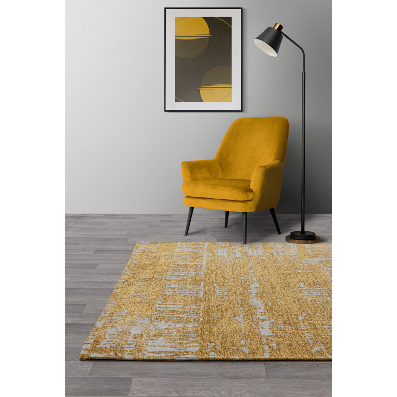 Agita Flatweave Gold Rug, Rectangle 160 x 230cm