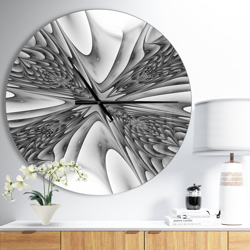 Horloge murale moderne à forme fractale avec illusion de profondeur magique 3D, Grand