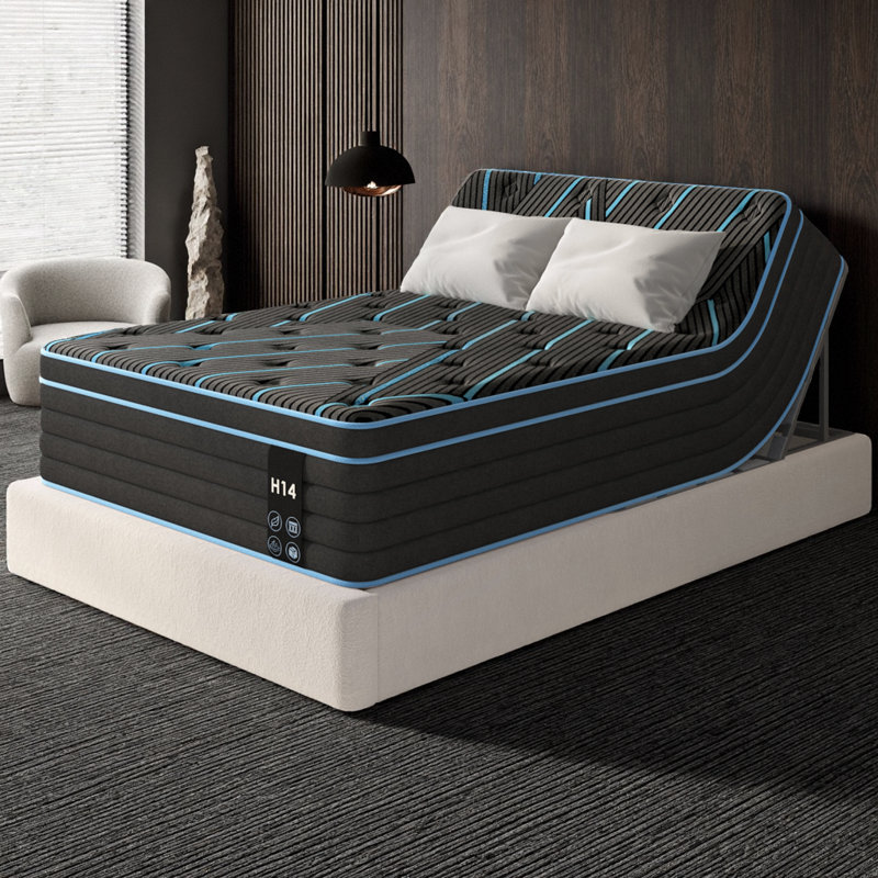 Premium Hybrid Mattress in Twin/Queen/King Sizes - Medium Firm Support with Pocket Springs and Safe Memory Foam in 10/12/14 Inch