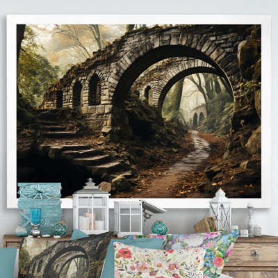 Maddilyn Gray Bridge, ardoise rustique arche II sur toile