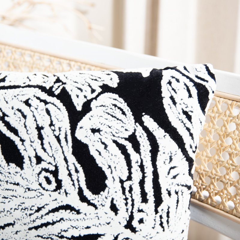 Oleary Embroidered Reversible Throw Pillow