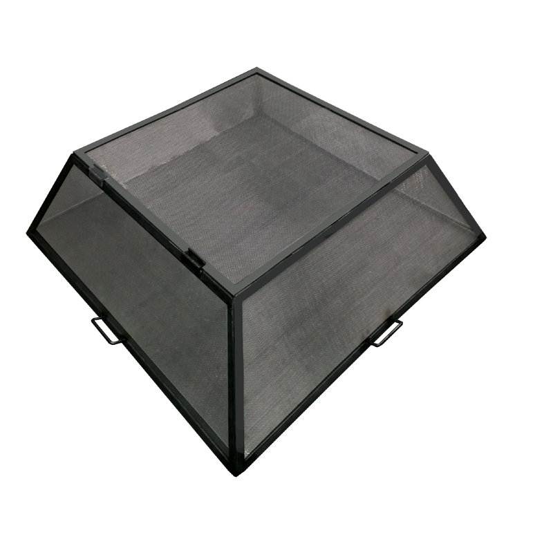 Square Steel Spark Screen, 17" H x 25" W x 25" D