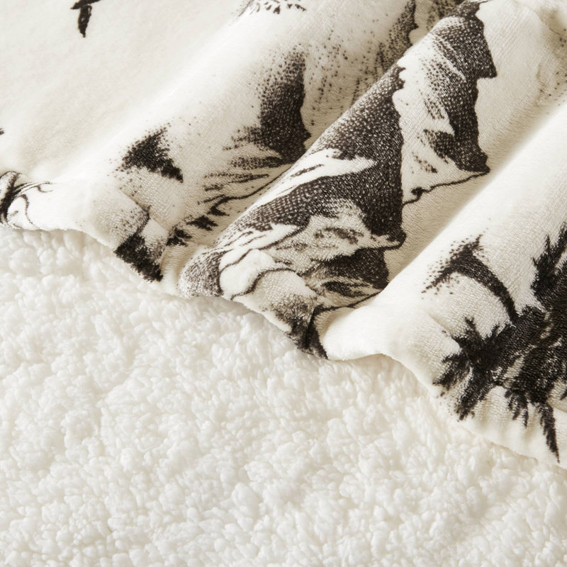 Jeté chauffant 50 po x 60 po avec 12 réglages de chaleur, Blanc / Gris
