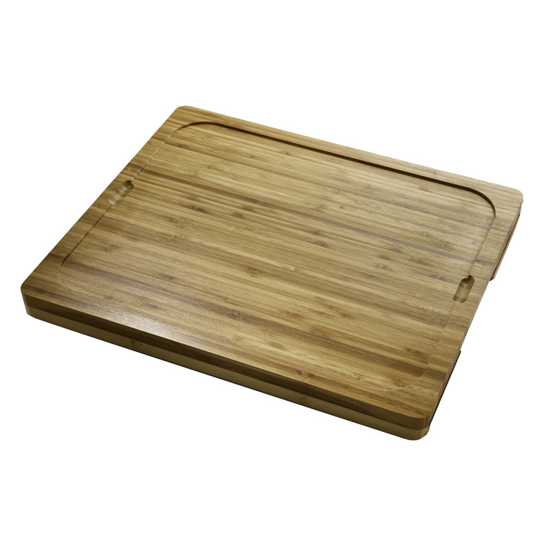 Bamboo Cutting Board with Color-Coded Flexible Mats Set