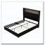 Cadre de lit doux en velours capitonné avec port USB et veilleuse, tête de lit haute 52 po avec rivets-1603809019-1603809017