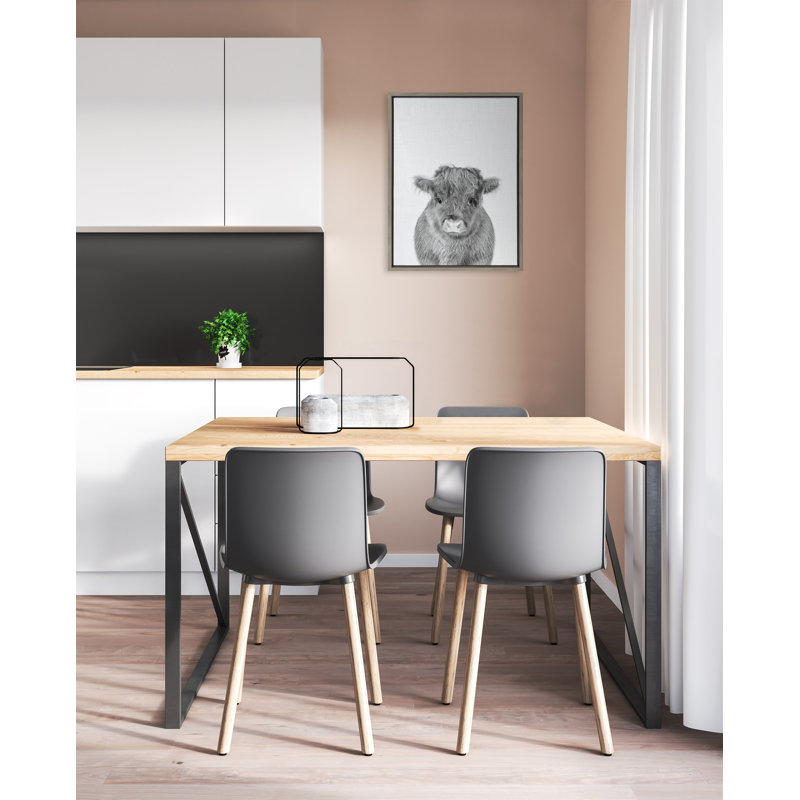 «Profile Profile Calf», impression sur toile, Encadré gris