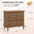 Vintage 28.3''W 3-Drawer Solid Wood Nightstand with Built-in Outlets and Pull-out Shelf, Fully Assembled-2021801617