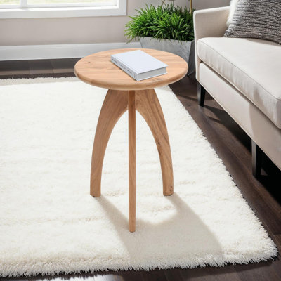 Table de bout ronde en bois massif Liddel