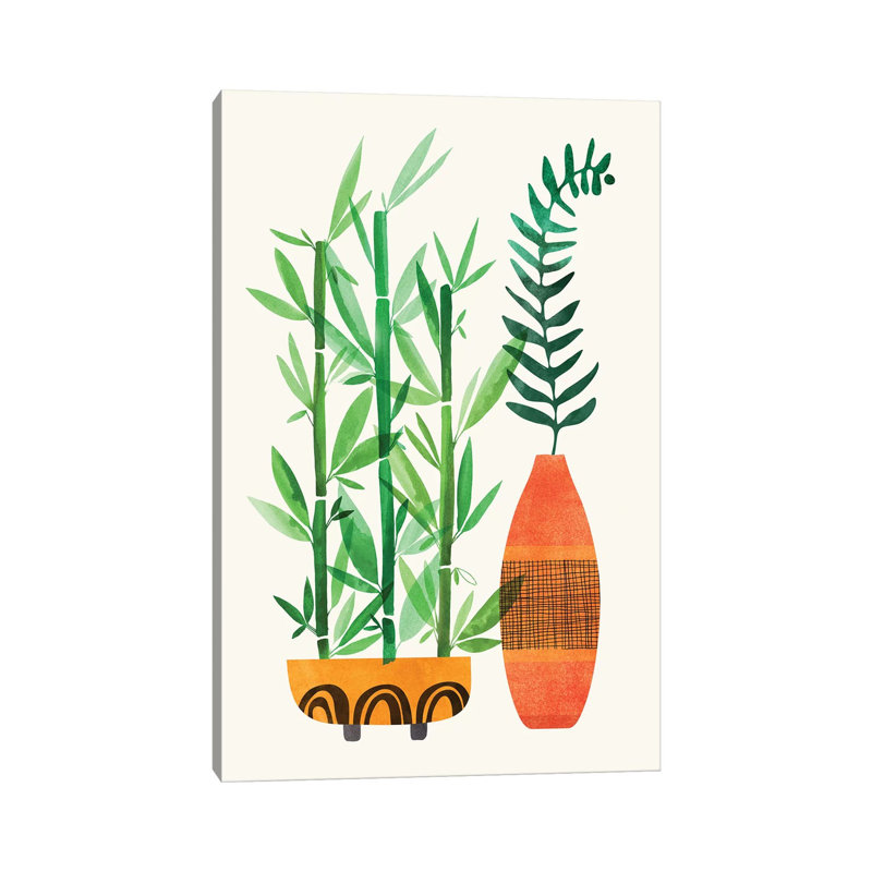Bamboo And Fern by Modern Tropical - Wrapped Canvas Print