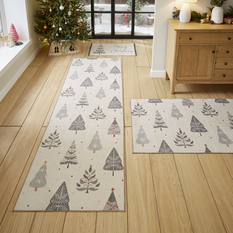 Abstract Flatweave Area Rug, Runner 61 x 230 cm