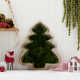Holiday Serveware 14" MANGO WOOD W/ ENAMEL CHRISTMAS TREE