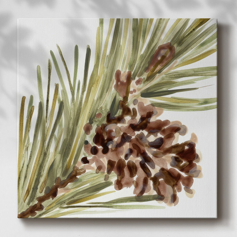 " Simple Pine Cone I ", 10" H x 10" W x 1.5" D