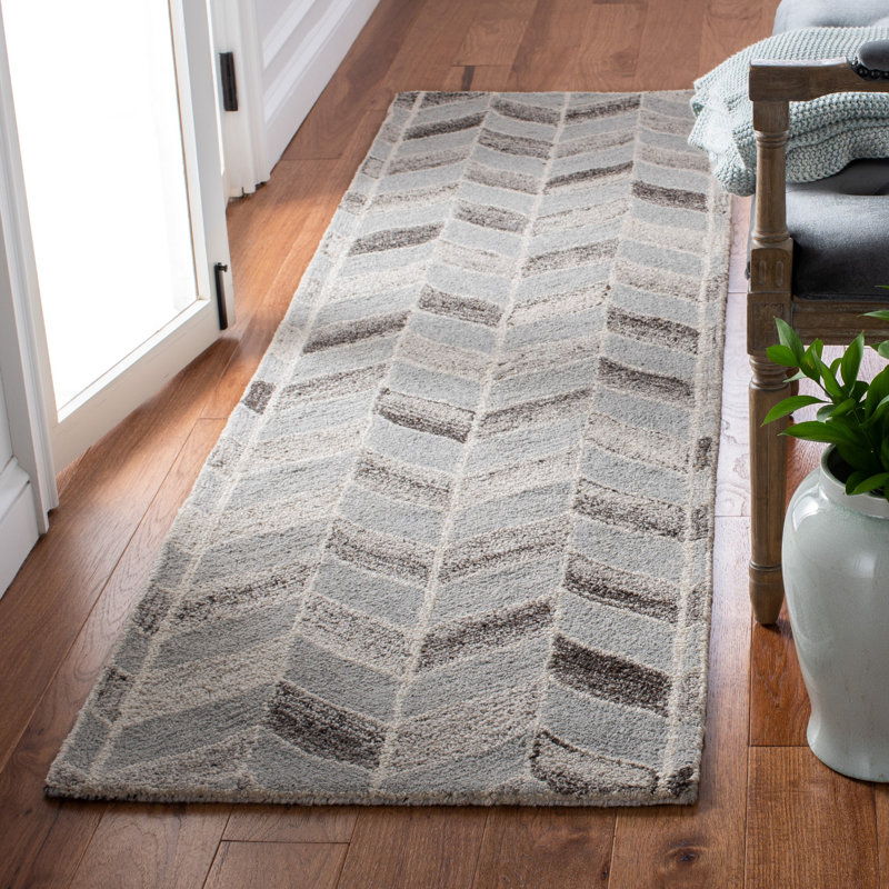Nit Hand Tufted Performance Chevron Rug, Runner 2'3" x 8'