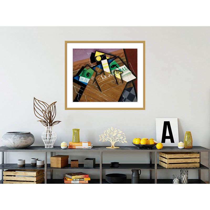 «Fantômas» par Juan Gris, impression giclée sur cadre, H 33,5 po x l 38,96 po