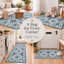 LUNA Machine Tufted Area Rug – Navy Blue & Ivory Mediterranean Pattern-1299869720