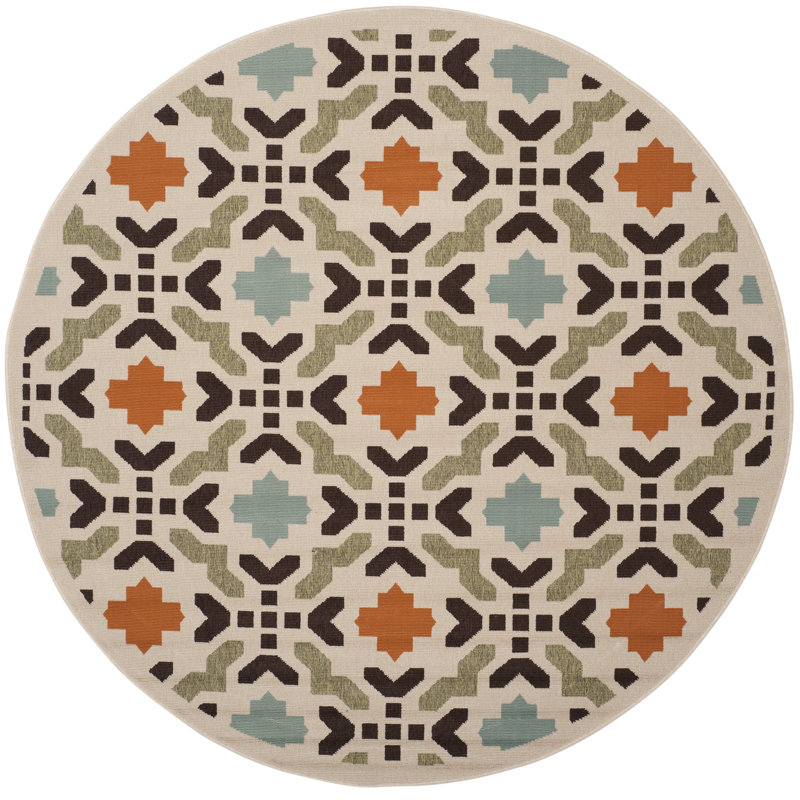 Tapis d'intérieur / extérieur performance Amedee, Rond 6 pi 7 po