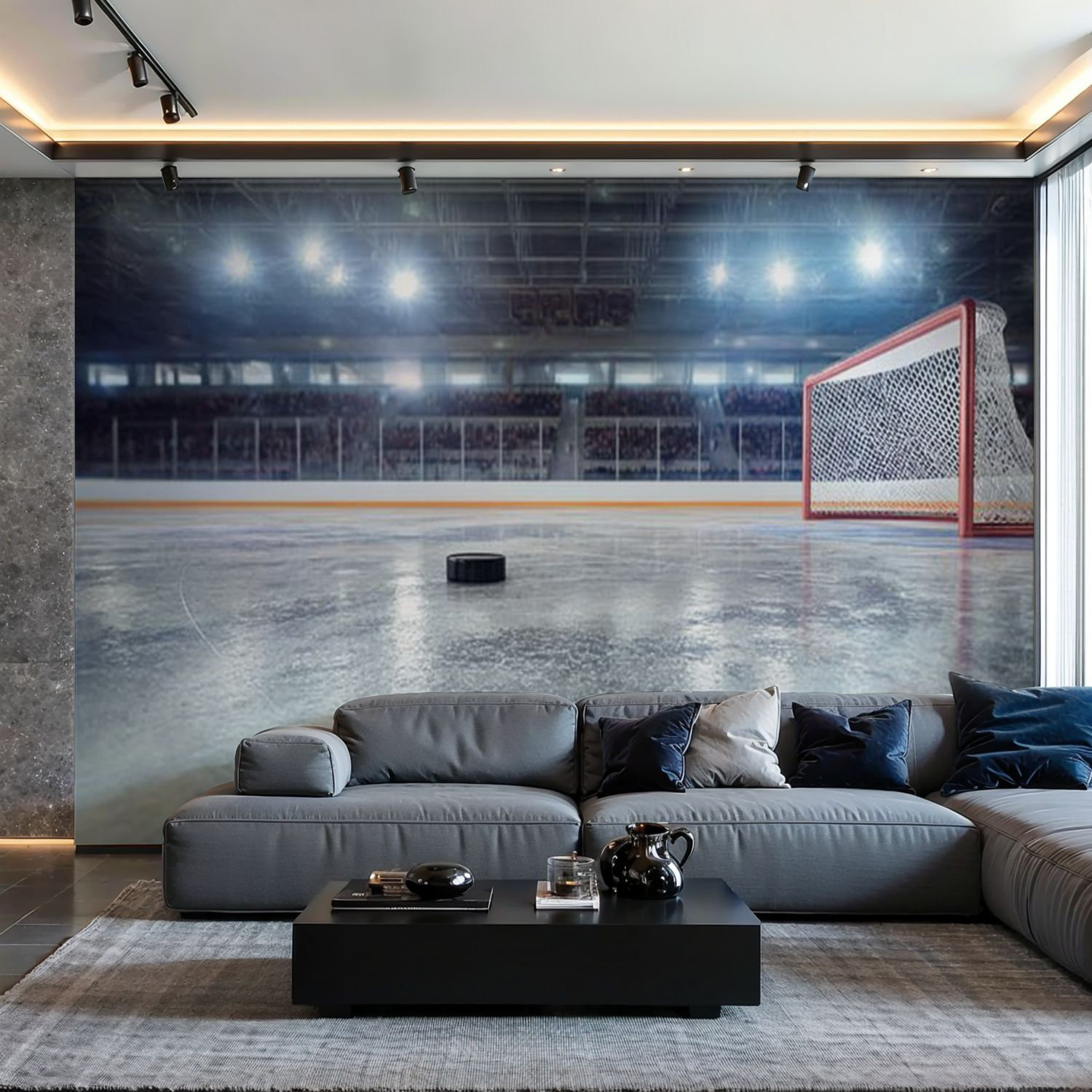 Latitude Run® Peel and Stick Canvas Wallpaper Wall Mural Hockey Wall ...