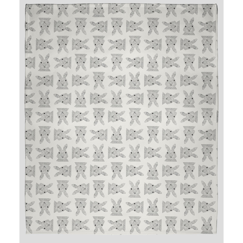  Couverture en molleton Criss Cross, 30 po x 40 po, Blanc