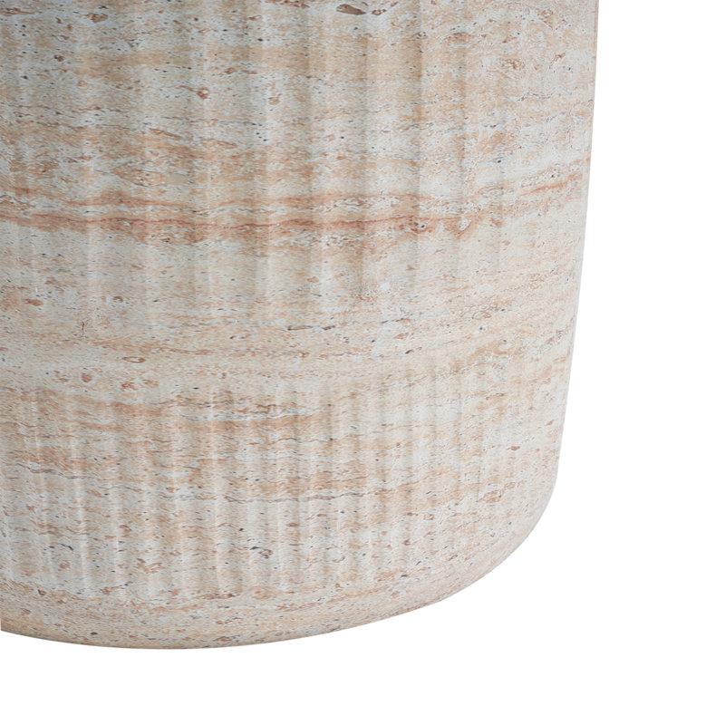 Table d'appoint Travertine, H 18,5 po x l 15 po x P 15 po