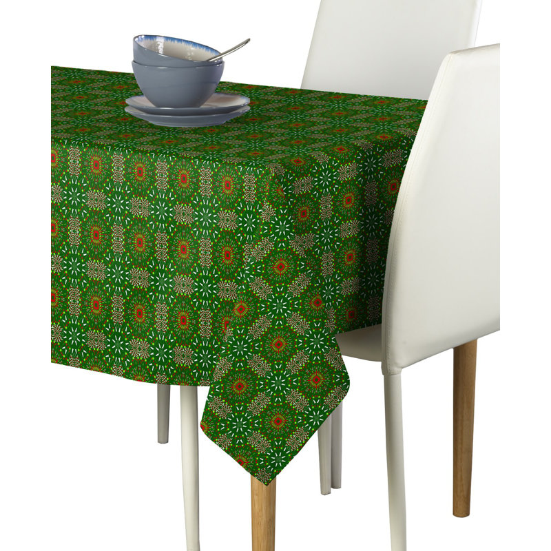 Huang Christmas Kaleidoscope Tablecloth, 60" W x 84" L