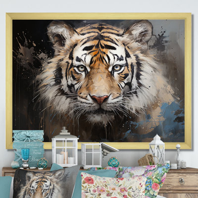 Minimalisme tigre foncé I sur toile