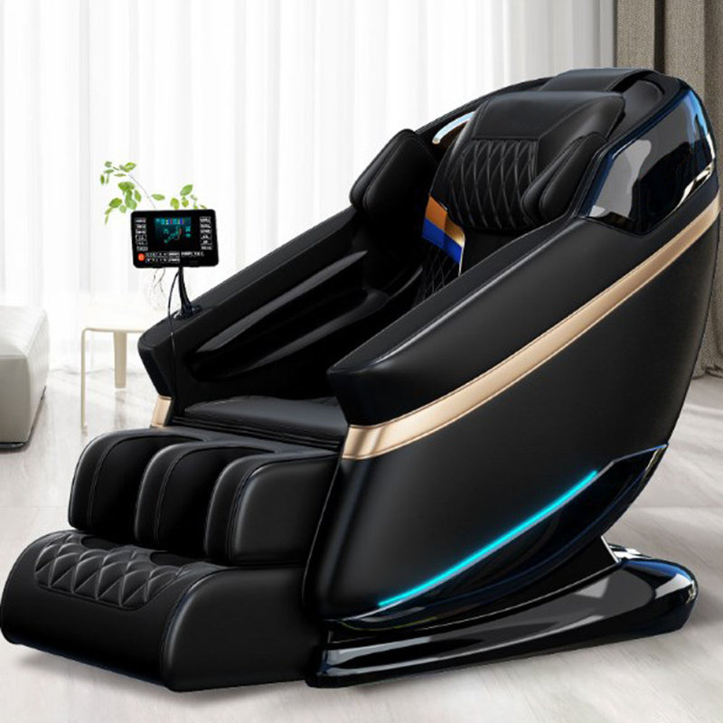 Fauteuil de massage chauffant, Polyuréthane noir