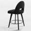 Tabouret de bar et de comptoir pivotant 26 po avec structure en bois massif-2062742053