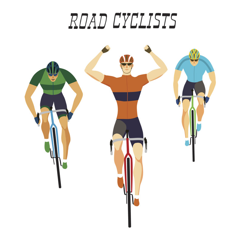 Racing Cyclists by Shtonado - Wrapped Canvas Painting, 51cm H x 51cm W