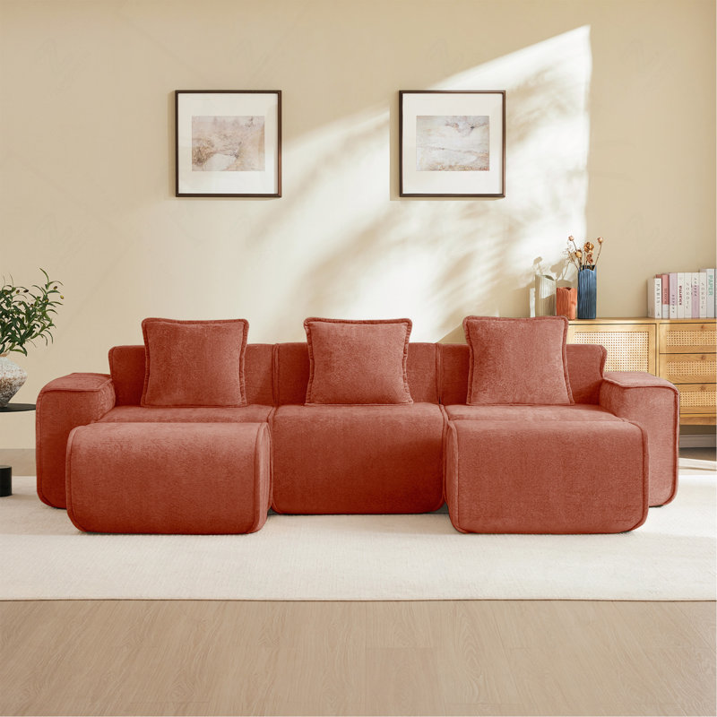 108.66'' Velvet Sofa