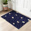 Tapis intérieur bleu marine délicat motif floral à motif de pois délicats à motif floral-1941629208