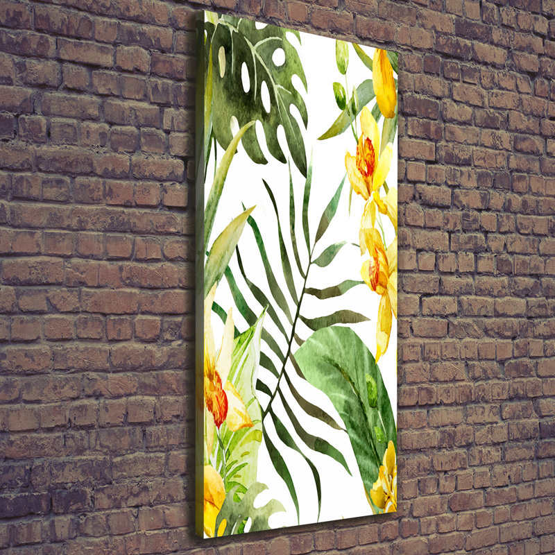 Tropical Flowers - Wrapped Canvas Print
