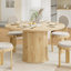Table de salle à manger de 43 po pour 4 personnes, petite table de salle à manger avec plateau en bois et base en métal robuste, table de salle à manger ronde moderne pour salle à manger, assemblage facile-1534276476