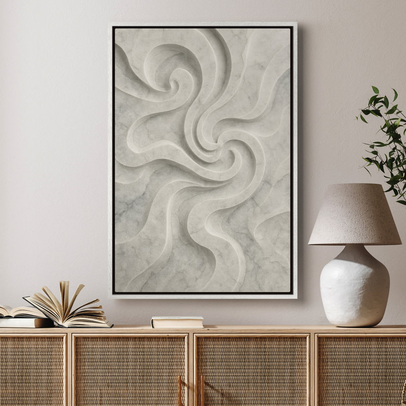 Art mural encadré, impressions murales abstraites rétro pour chambre à coucher , H 36 po x l 24 po, Blanc