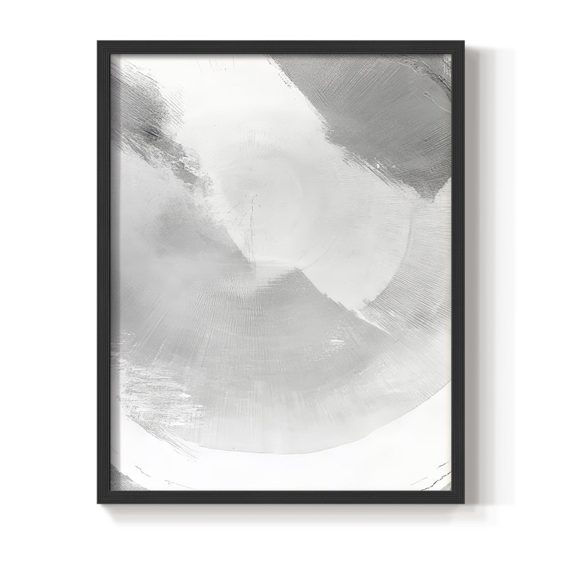 Abstrait, imprimé encadré - prêt à accrocher -, H 10 po x l 8 po, Noir