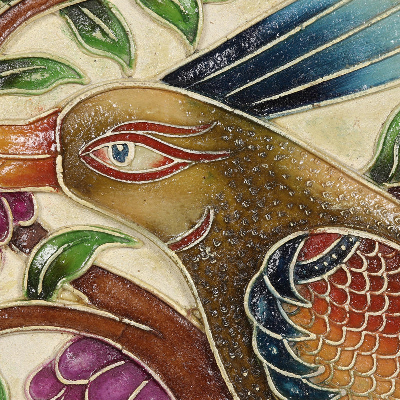Décoration murale oiseau en marbre
