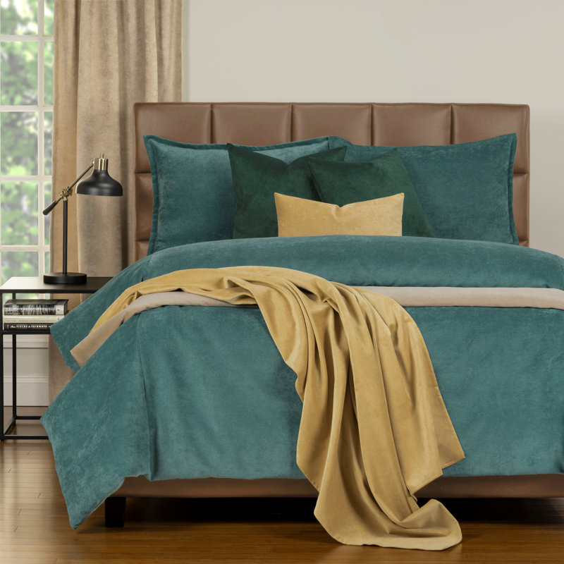 Polyester Channel Duvet Cover & Insert, Full/Double Duvet Cover + 6 Additional Pieces, Sea Blue