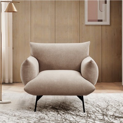 Fauteuil d'appoint rembourré simple surdimensionné Living