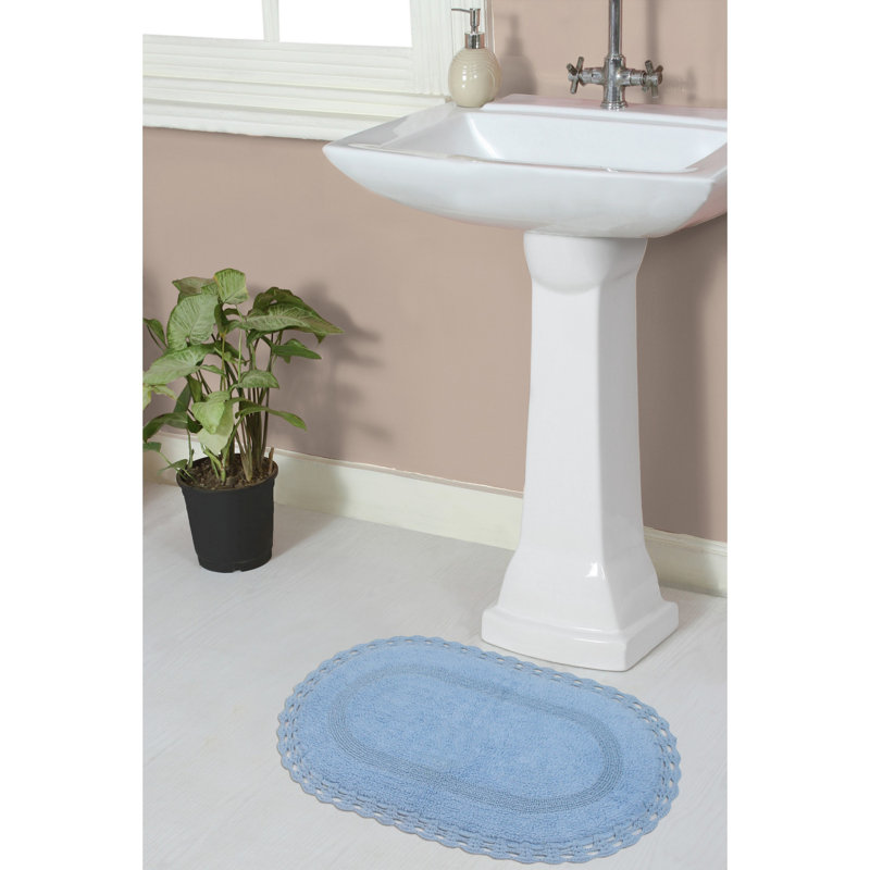 Tapis de bain doux, l 17 po x L 24 po, bleu