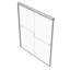 Eurolite l 60 po x H 74 po Porte de douche coulissante sans cadre en nickel brossé avec verre transparent épais de 3/8 po (10 mm)-50217631