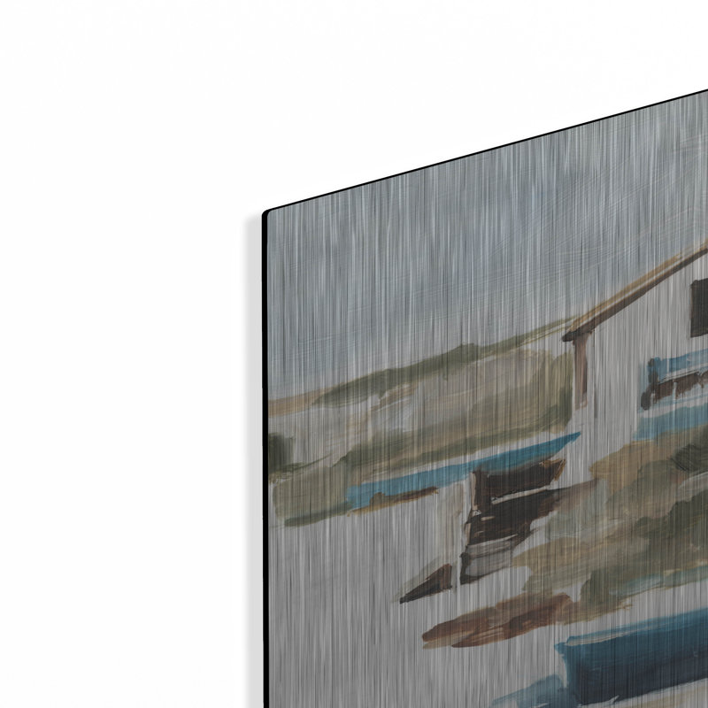 «Beach Outpost 1» par Ethan Harper, art mural en métal, 24 po x 16 po, H 16 po x l 24 po