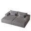 Méridienne modulaire en velours côtelé de 102 po sans assemblage, lit inclinable pour le salon de la chambre à coucher, assemblage confortable moderne gris-1700047528