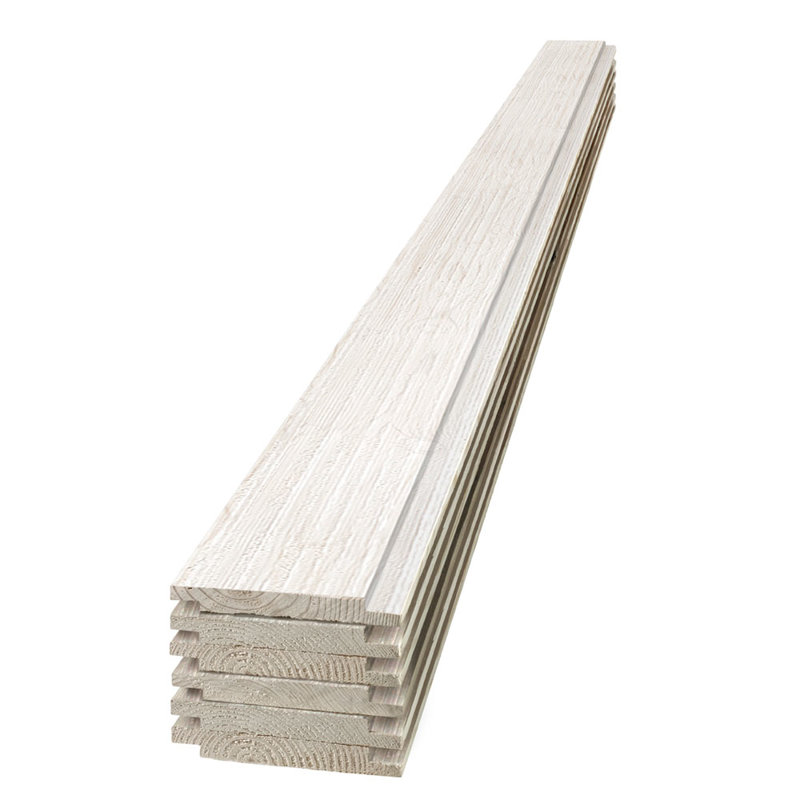 96'' White Pine Rustic Shiplap Wall Panels