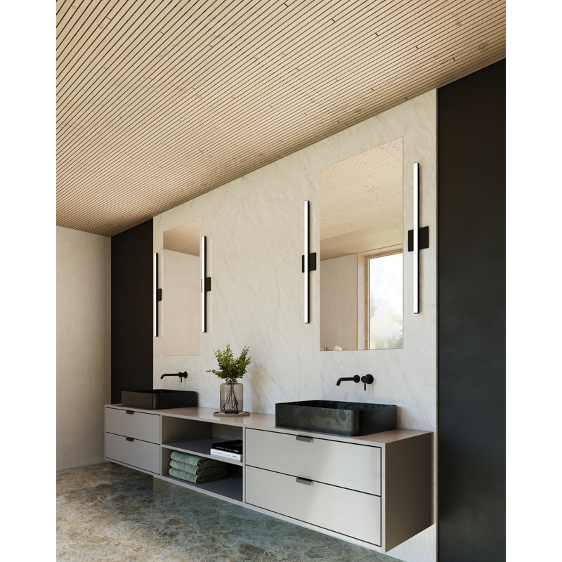 Stix 1 - Light LED Vanity Light, Satin Black