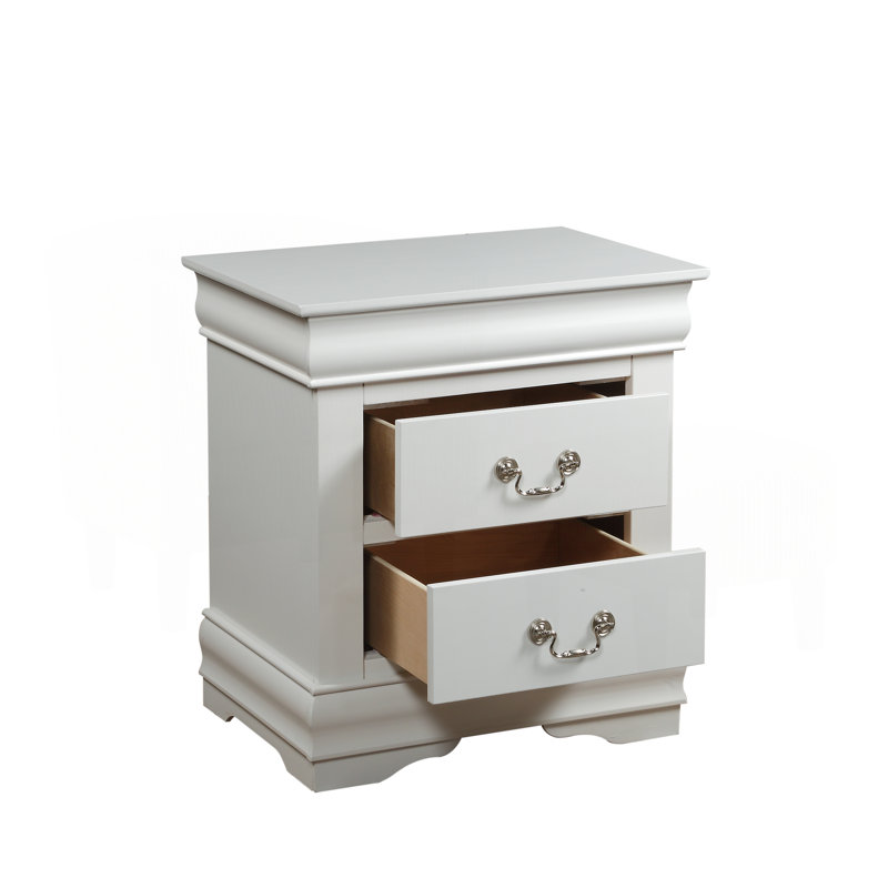 Philippe III Finish Nightstand, White