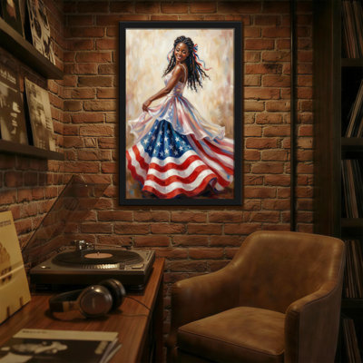Abstract American Flag Inspired Dress Design
