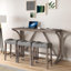 Ensemble de table de bar avec prise de courant, ensemble de table de bar et chaises, ensemble de table de salle à manger 4 pièces,-272389741